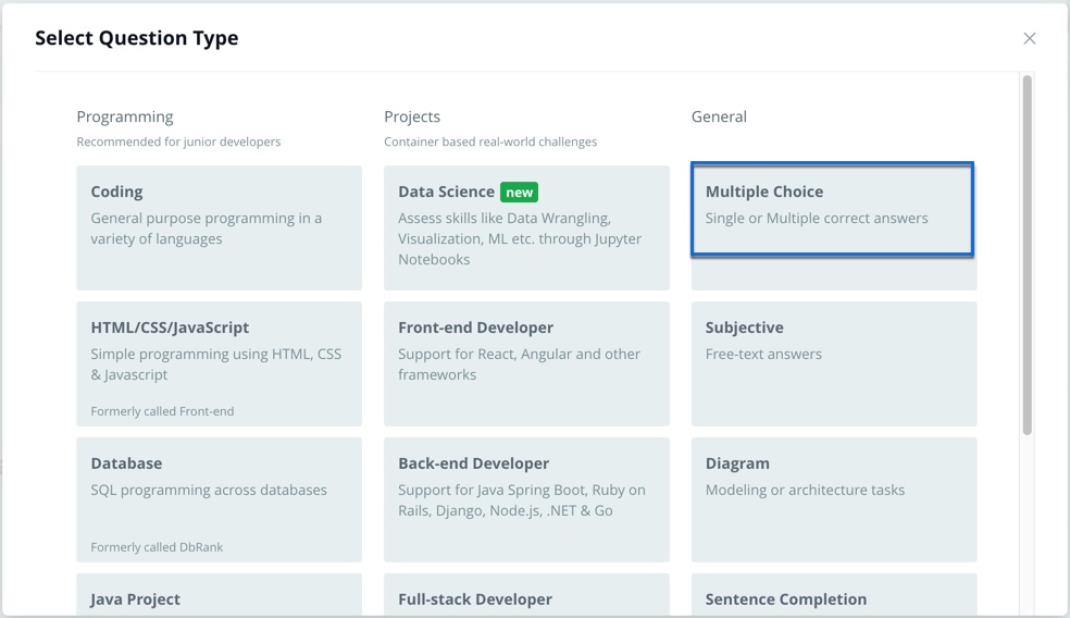 Creating A Multiple Choice Question Hackerrank Support Center